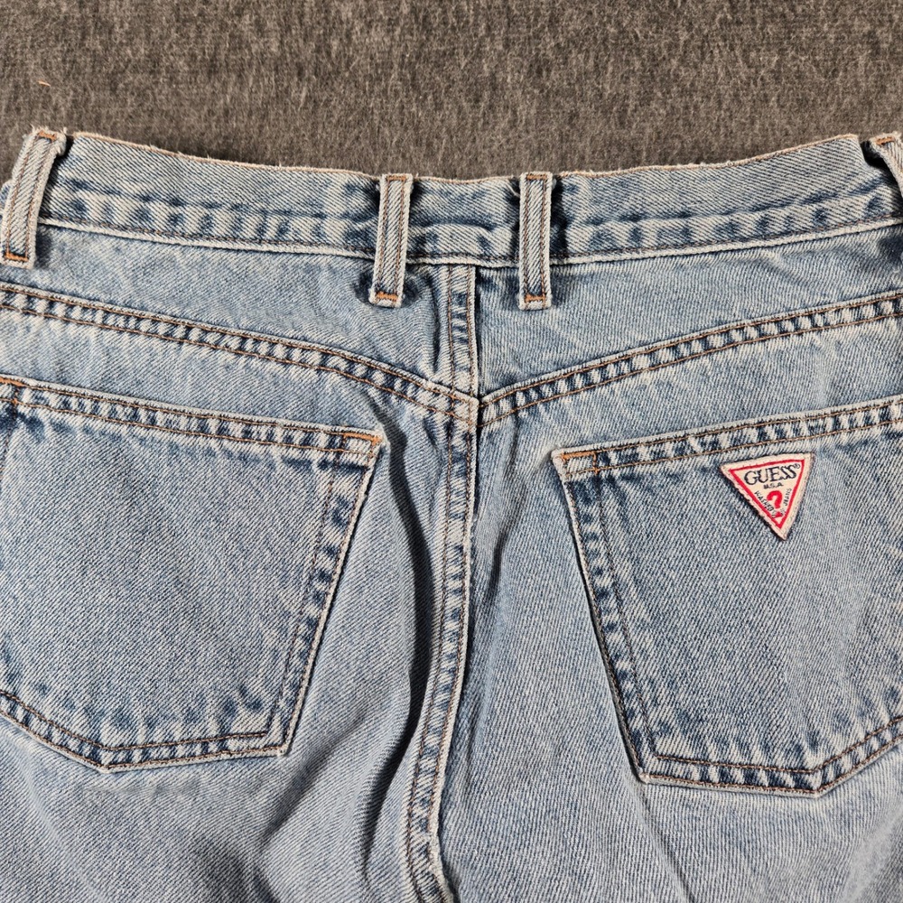 Vintage Guess Original Fit Jeans Mens 29 Light Wash Blue Denim High Rise 1050-RG - Picture 9 of 9